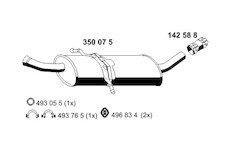 Stredni tlumic vyfuku ERNST 350075