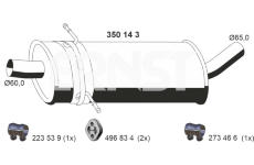 Stredni tlumic vyfuku ERNST 350143