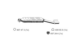 Střední tlumič výfuku ERNST 351133