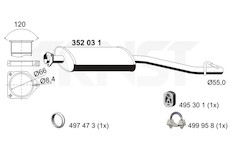 Stredni tlumic vyfuku ERNST 352031