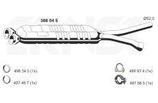 Střední tlumič výfuku ERNST 366045