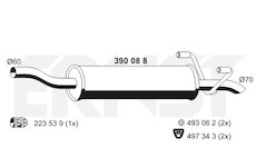 Střední tlumič výfuku ERNST 390088