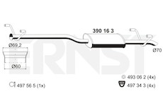 Střední tlumič výfuku ERNST 390163