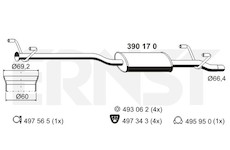 Stredni tlumic vyfuku ERNST 390170