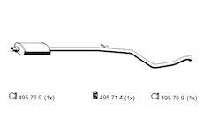 Střední tlumič výfuku ERNST 505031