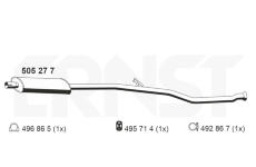 Střední tlumič výfuku ERNST 505277