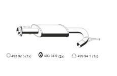 Střední tlumič výfuku ERNST 515092