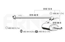 Zadní tlumič výfuku ERNST 515139