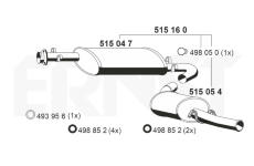 Zadní tlumič výfuku ERNST 515160