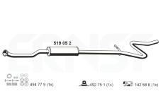 Střední tlumič výfuku ERNST 519052