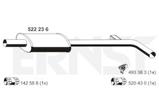 Stredni tlumic vyfuku ERNST 522236