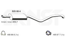 Střední tlumič výfuku ERNST 525084