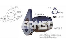 Prużný díl výfuku ERNST 530439