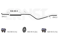 Střední tlumič výfuku ERNST 536004