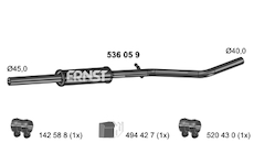 Střední tlumič výfuku ERNST 536059