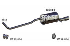 Zadní tlumič výfuku ERNST 536080