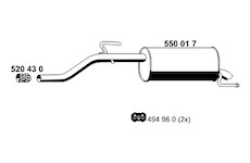 Zadní tlumič výfuku ERNST 550017