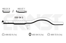 Výfuková trubka ERNST 550543