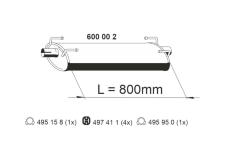 Střední tlumič výfuku ERNST 600002
