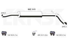 Stredni tlumic vyfuku ERNST 642149