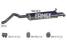 Zadní tlumič výfuku ERNST 644020
