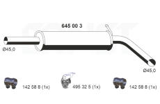 Střední tlumič výfuku ERNST 645003