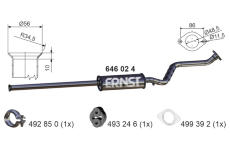 Střední tlumič výfuku ERNST 646024