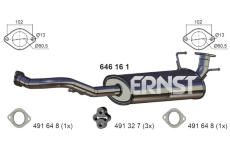 Stredni tlumic vyfuku ERNST 646161