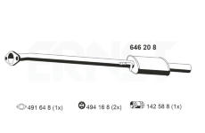 Stredni tlumic vyfuku ERNST 646208