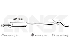 Střední tlumič výfuku ERNST 650168