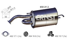 Zadni tlumic vyfuku ERNST 650212