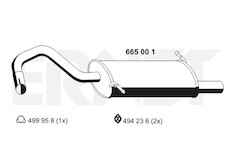Zadní tlumič výfuku ERNST 665001