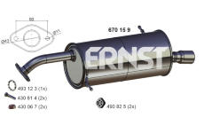 Zadní tlumič výfuku ERNST 670159