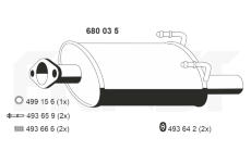 Zadní tlumič výfuku ERNST 680035