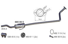 Střední tlumič výfuku ERNST 685085