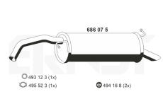 Zadni tlumic vyfuku ERNST 686075