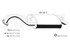 Zadní tlumič výfuku ERNST 687003
