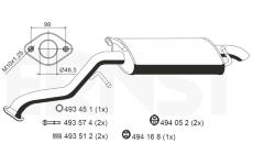 Zadní tlumič výfuku ERNST 687027