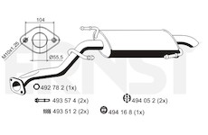 Zadní tlumič výfuku ERNST 687034