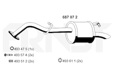Zadní tlumič výfuku ERNST 687072