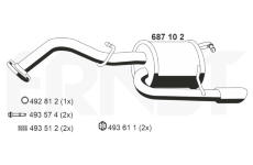 Zadní tlumič výfuku ERNST 687102