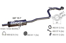 Stredni tlumic vyfuku ERNST 687157