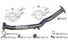 Výfuková trubka ERNST 687416