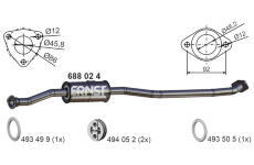 Stredni tlumic vyfuku ERNST 688024