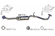 Stredni tlumic vyfuku ERNST 695176