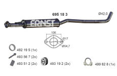 Střední tlumič výfuku ERNST 695183