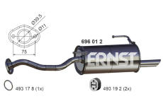 Zadni tlumic vyfuku ERNST 696012