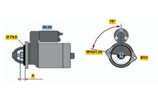 Startér BOSCH 0 001 107 079