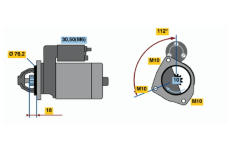 Startér BOSCH 0 001 107 501