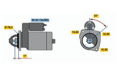 Startér BOSCH 0 001 108 020